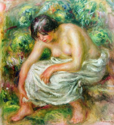 Het toilet na het bad, 1915 door Pierre Auguste Renoir